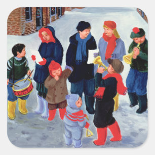 Carol Singers Square Sticker