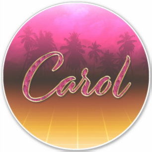 Carol Vorname Name golden pink Aufkleber Sticker