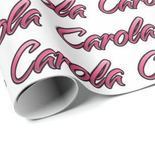Carola faded pink personalisiertes Geschenkpapier Wrapping Paper