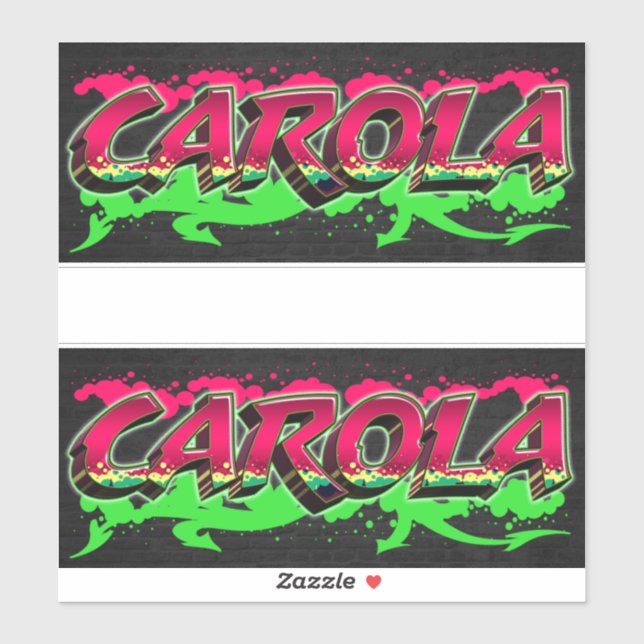 Carola First Name Graffiti Sticker (Sheet)