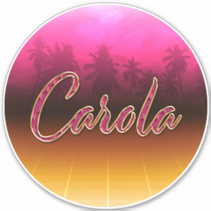 Carola Vorname Name golden pink Aufkleber Sticker