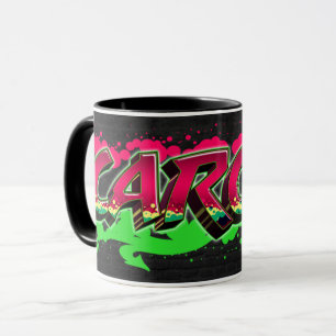Carola Vorname Name Graffiti red green Tasse Mug