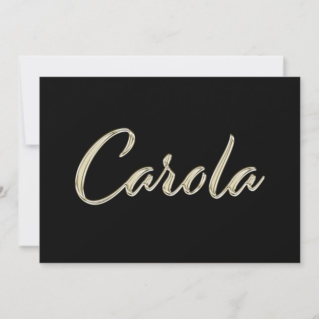 Carola white gold Handwriting Card (Front)