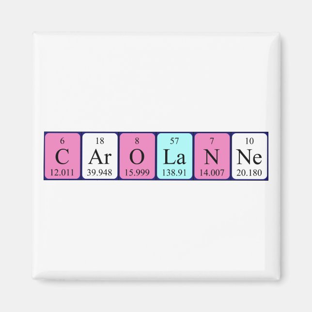 Carolanne periodic table name magnet (Front)