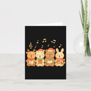 Carolers Kids Boys Girls Christmas Carolers  Card