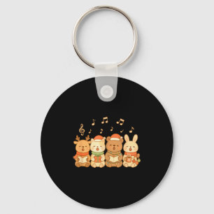 Carolers Kids Boys Girls Christmas Carolers Key Ring