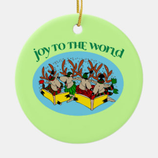 Carolers Reindeer Christmas Tree Ornament