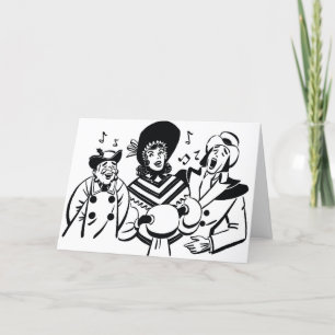 CAROLERS SENDING HOLIDAY WISHES TO "YOU"