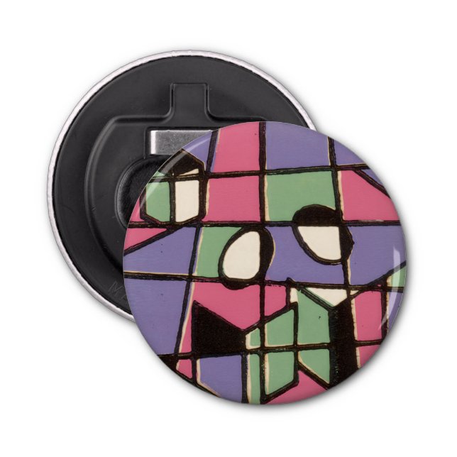 Carolers Stainglass Bottle Opener (Front)