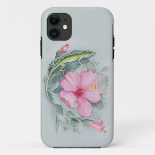 Carolina Anole & Hibiscus  Case-Mate iPhone Case