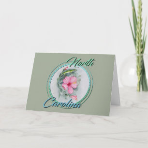 Carolina Anole & Hibiscus Note Card