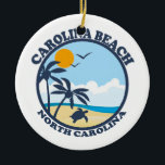 Carolina Beach. Ceramic Tree Decoration<br><div class="desc">Carolina Beach North Carolina.</div>