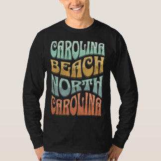 Carolina Beach NC Summertime Vacationing Groovy Su T-Shirt