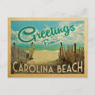 Carolina Beach Postcard Vintage Travel