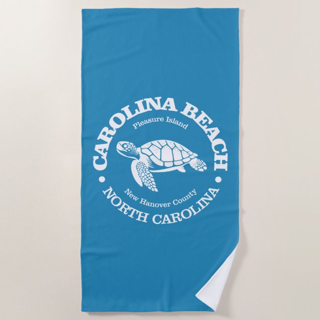 Carolina Beach (sea turtle) Beach Towel (Front)