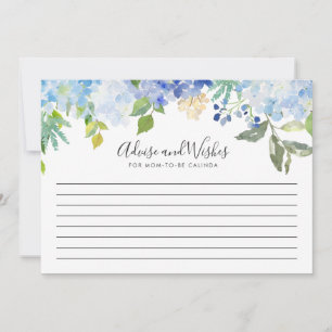 Carolina Bloom   Baby Shower   advice and wishes Card