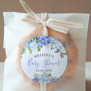 Carolina Bloom Bouquet   Baby Shower Classic Round Sticker