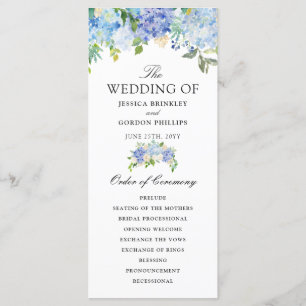 Carolina Bloom Bouquet   Floral Wedding Program Programme