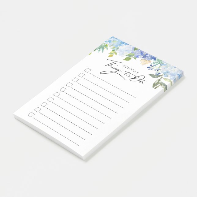 Carolina Bloom | Personalised Things to Do List Post-it Notes (Angled)