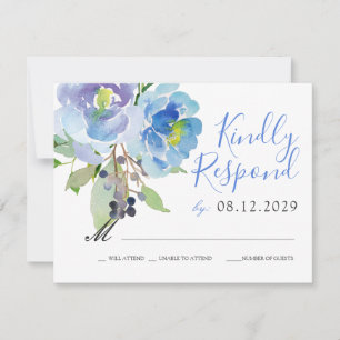 Carolina Bloom   Wild Floral RSVP Reply Card