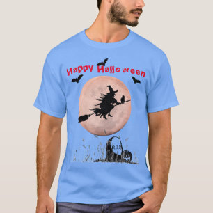 Carolina Blue Halloween Witch T-Shirt