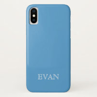 CAROLINA BLUE Solid Background iPhone X Case
