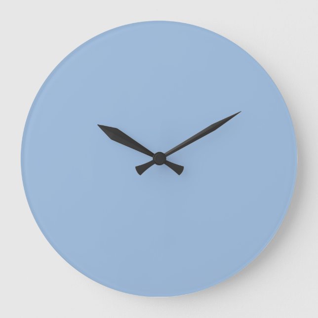 Carolina Blue Solid Color Large Clock (Front)