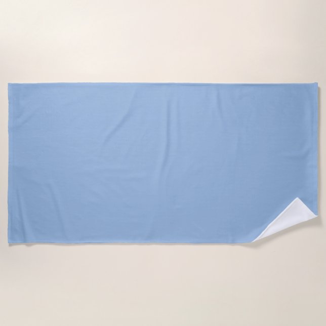Carolina Blue Solid Colour Beach Towel (Front)