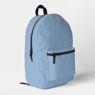 Carolina Blue Solid Colour Printed Backpack
