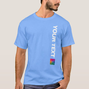Carolina Blue Your Photo Or Logo Mens Modern T-Shirt