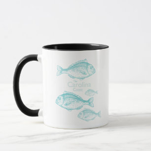 Carolina Coast Vintage Turquoise Saltwater Fish Mug