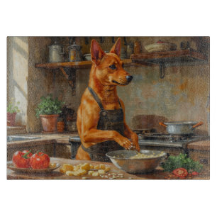 Carolina Dog Cooking in Kitchen Cutting Board