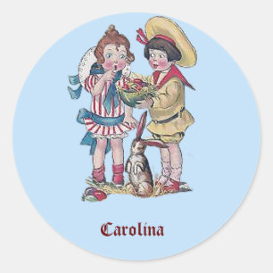 CAROLINA ~ EASTER Sticker Vintage 1911 ~ Cute! ~
