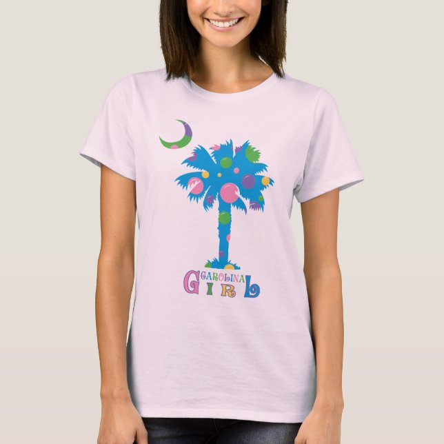 Carolina Girl Polka Dot Fitted Tee (Front)