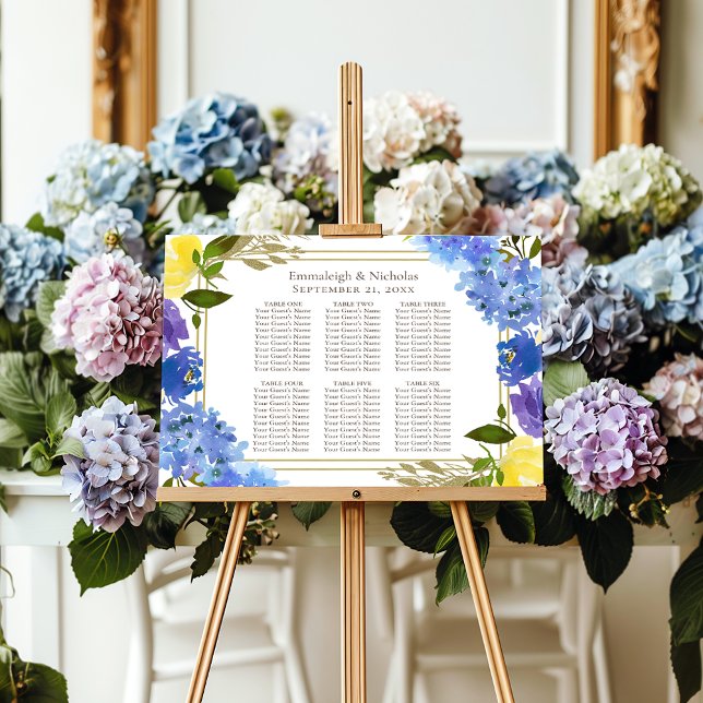 Carolina Navy Blue Floral Seating Chart (Creator Uploaded)