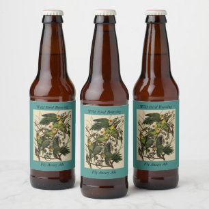 Carolina Parrot from Audubon's Birds of America Beer Bottle Label