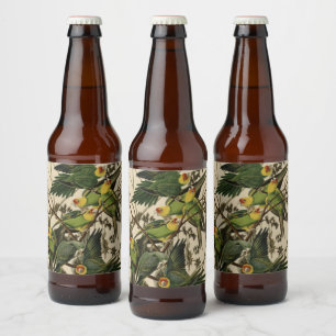 Carolina Parrot from Audubon's Birds of America Beer Bottle Label