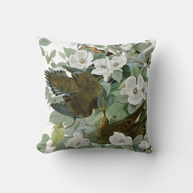 Carolina Pigeon Audubon Morning Dove Bird Cushion (Front)