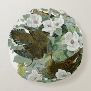 Carolina Pigeon Audubon Morning Dove Round Cushion