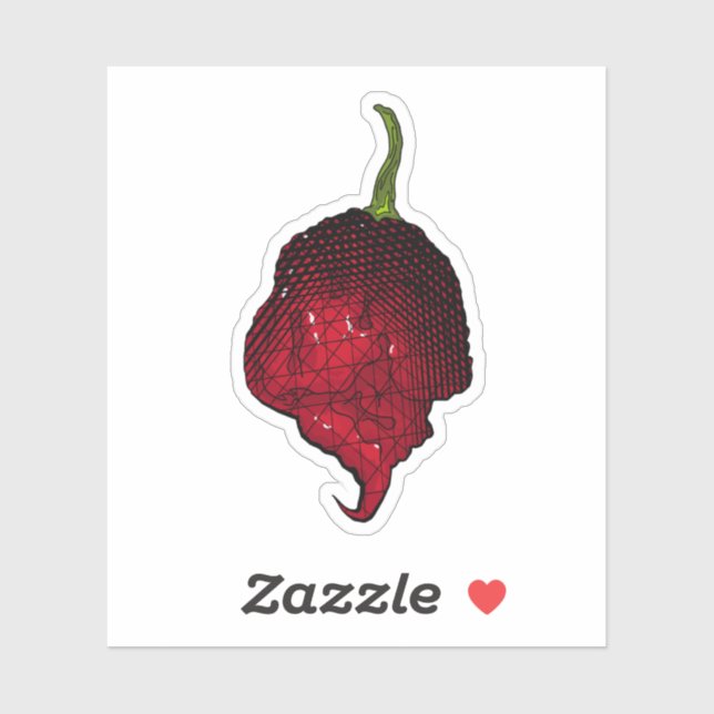 Carolina Reaper Chilli Pepper Sticker (Sheet)