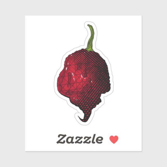 Carolina Reaper Chilli Pepper Sticker (Sheet)