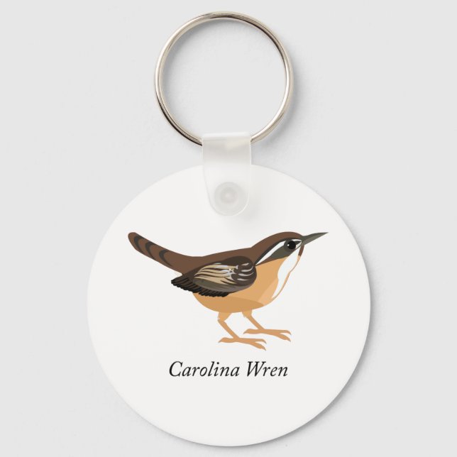 Carolina Wren Key Ring (Front)