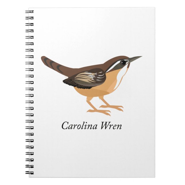 Carolina Wren Spiral Notebook (Front)