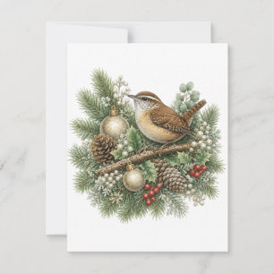 Carolina Wren Winter Songbirds Collection Card