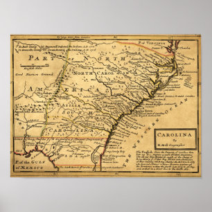 CarolinaPanoramic Map Poster