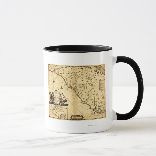 Carolinas with North to the RightPanoramic Map Mug (Right)