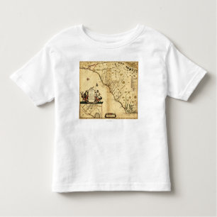 Carolinas with North to the RightPanoramic Map Toddler T-Shirt