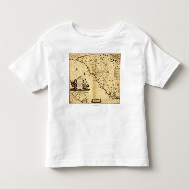 Carolinas with North to the RightPanoramic Map Toddler T-Shirt (Front)