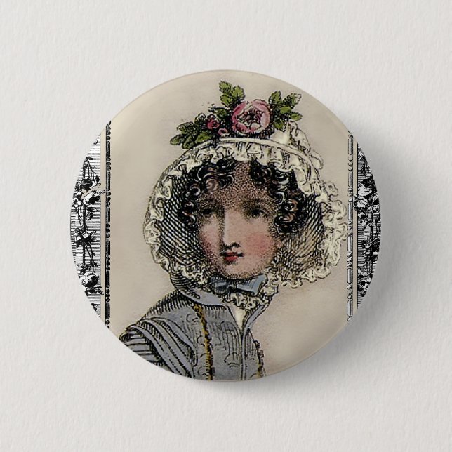 Caroline 6 Cm Round Badge (Front)