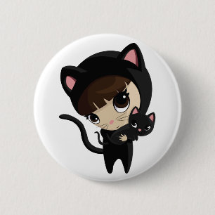 Caroline and Candy the Cats 6 Cm Round Badge